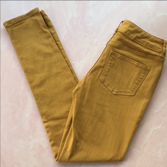 The Limited 678 Skinny Denim in Mustard Sz 0 - Picture 3 of 8